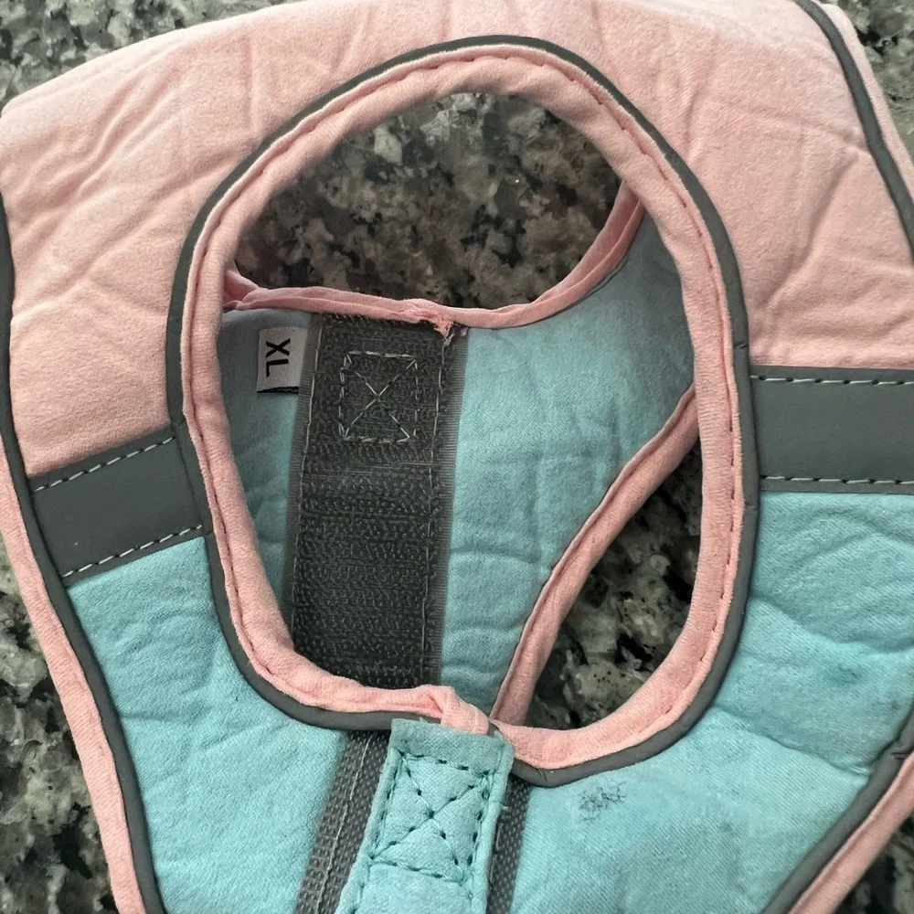 Pink and Blue XL Cat (Or Small Dog) Harness with Leash- Never Used